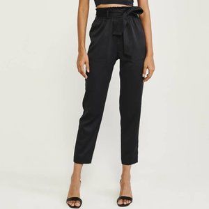 Abercrombie Satin Belted Taper Pants NWOT